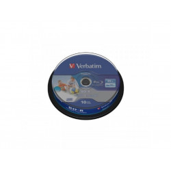 BD-R 25GB Verbatim 6x DATALIFE Inkjet white HTL 10er Cakebox 43804