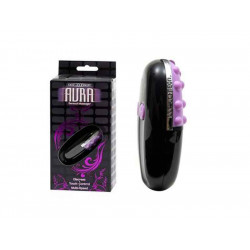 AURA MASSAGER. VIBRO. MIT BATTERIEN. SCHWARZ/LILA. 8. 5 X 4. 3CM