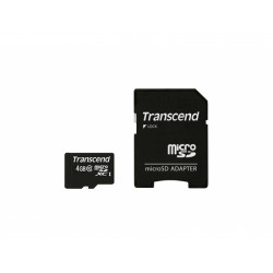 Transcend MicroSD Card 4GB SDHC Class10 W/Ad. TS4GUSDHC10