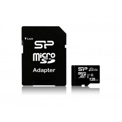 Silicon Power MicroSDXC 128GB UHS-1 Elite/Cl.10 w/Adap. SP128GBSTXBU1V10SP