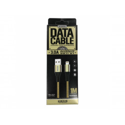 YK-Design 3.0A Data/Charging Cable YK-S27 Lightning (Gold)